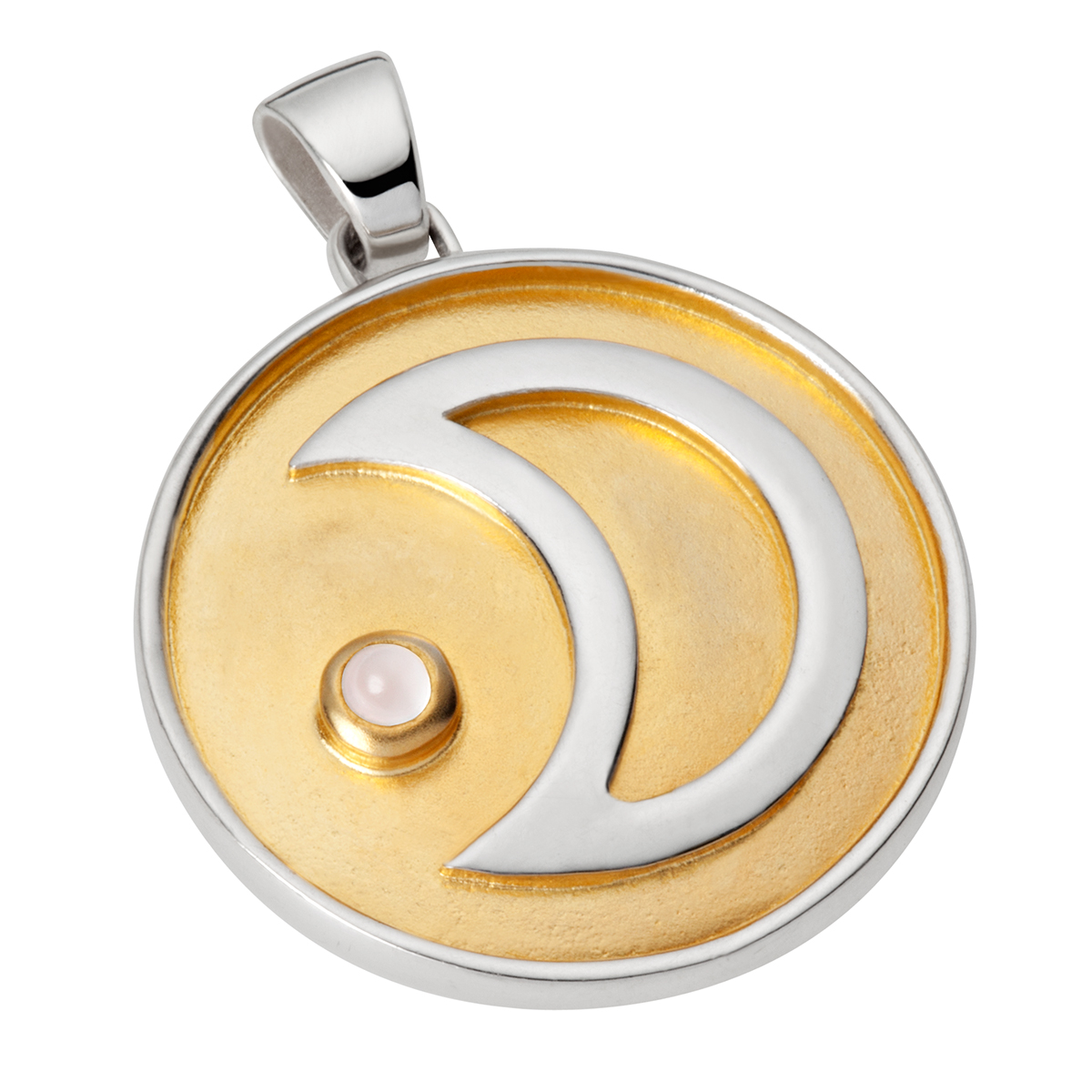 Empfänglichkeit (Mondsymbol) - Anhänger - teilvergoldet